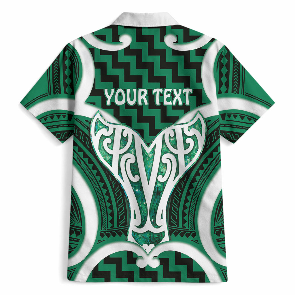 Aotearoa Atua Tangaroa Personalised Hawaiian Shirt God Of The Sea Maori Whale Tail Green