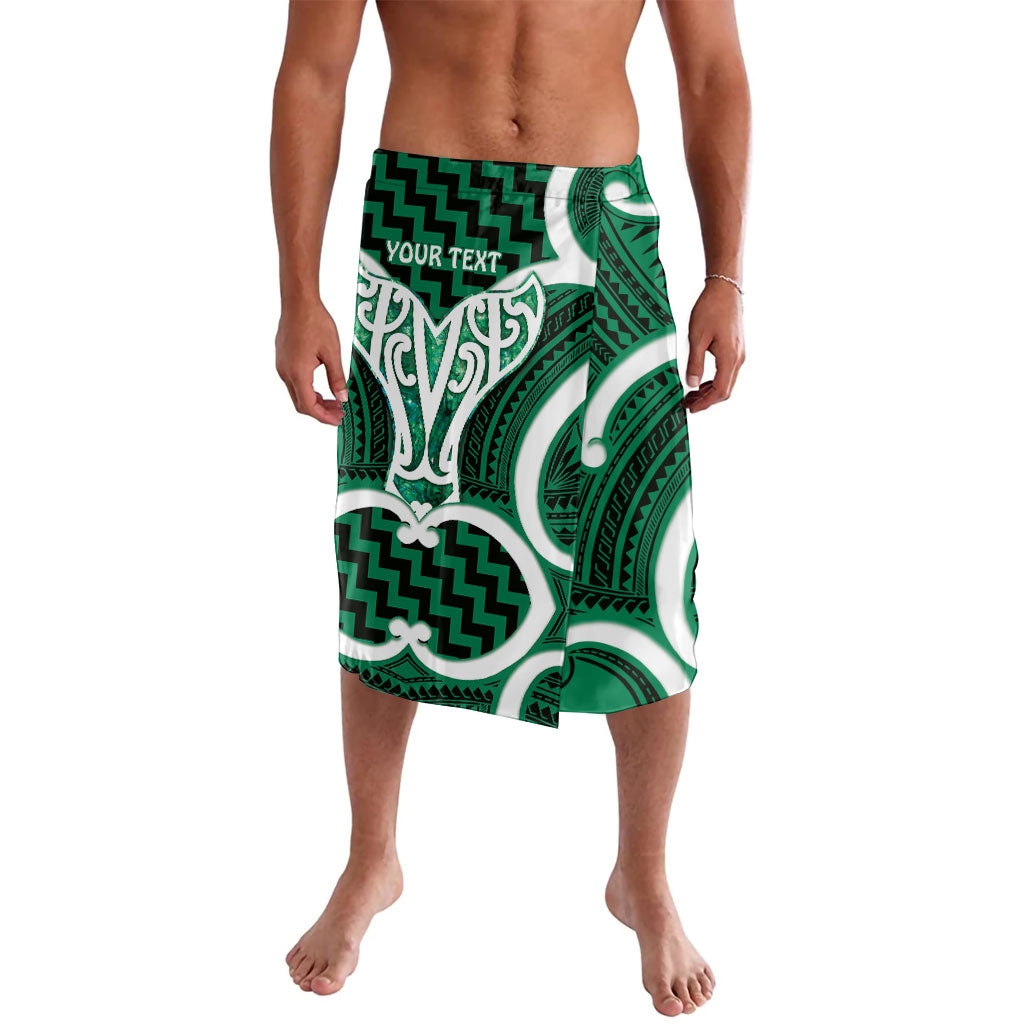 Aotearoa Atua Tangaroa Personalised Lavalava God Of The Sea Maori Whale Tail Green