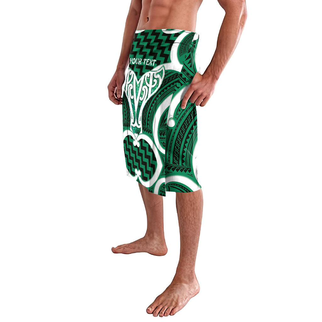 Aotearoa Atua Tangaroa Personalised Lavalava God Of The Sea Maori Whale Tail Green