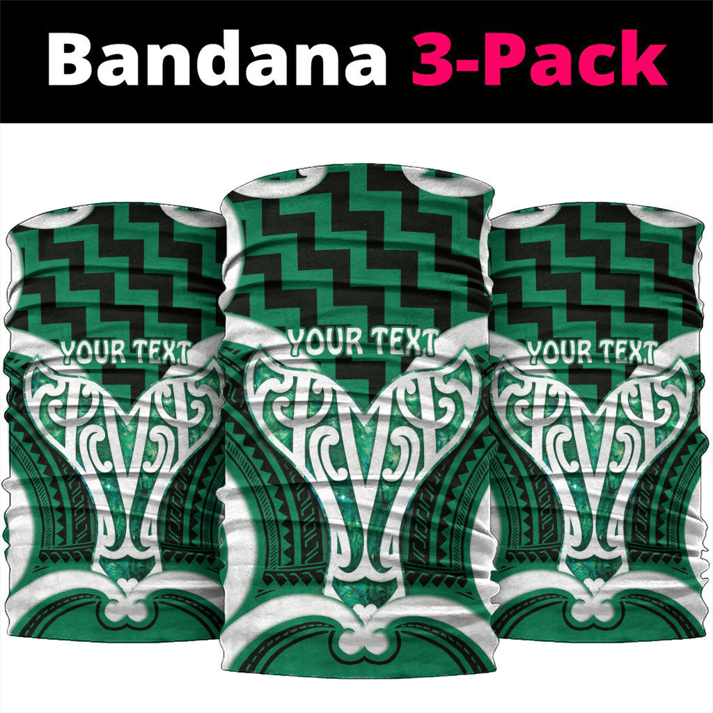 Aotearoa Atua Tangaroa Personalised Neck Gaiter God Of The Sea Maori Whale Tail Green