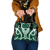 Aotearoa Atua Tangaroa Personalised Shoulder Handbag God Of The Sea Maori Whale Tail Green