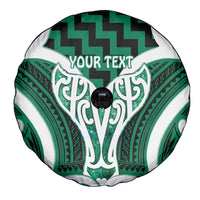 Aotearoa Atua Tangaroa Personalised Spare Tire Cover God Of The Sea Maori Whale Tail Green