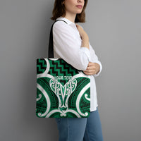 Aotearoa Atua Tangaroa Personalised Tote Bag God Of The Sea Maori Whale Tail Green