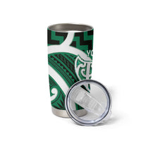 Aotearoa Atua Tangaroa Personalised Tumbler Cup God Of The Sea Maori Whale Tail Green