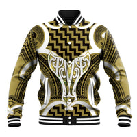 Aotearoa Atua Tangaroa Personalised Baseball Jacket God Of The Sea Maori Whale Tail Yellow