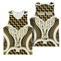 Aotearoa Atua Tangaroa Personalised Basketball Jersey God Of The Sea Maori Whale Tail Yellow
