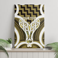 Aotearoa Atua Tangaroa Personalised Canvas Wall Art God Of The Sea Maori Whale Tail Yellow