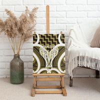 Aotearoa Atua Tangaroa Personalised Canvas Wall Art God Of The Sea Maori Whale Tail Yellow