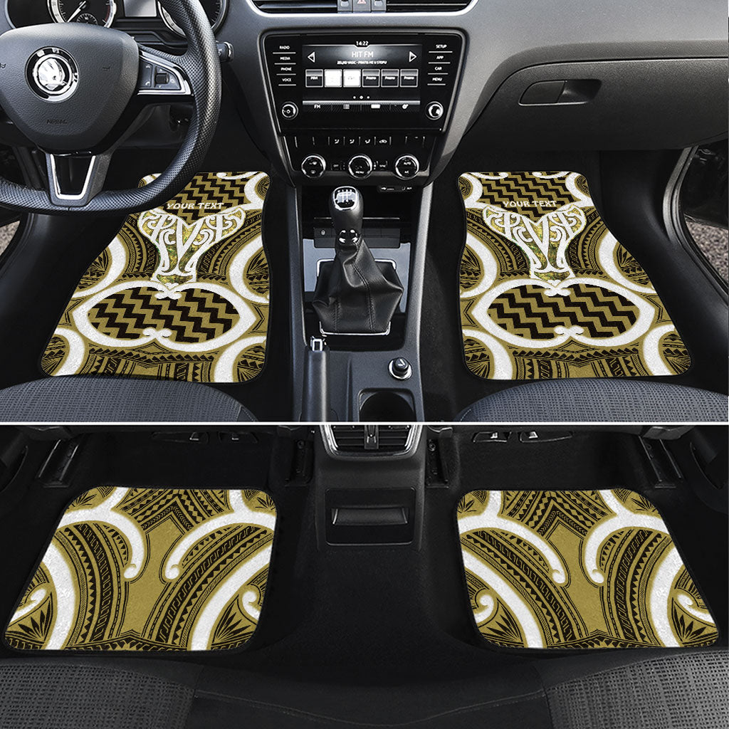 Aotearoa Atua Tangaroa Personalised Car Mats God Of The Sea Maori Whale Tail Yellow
