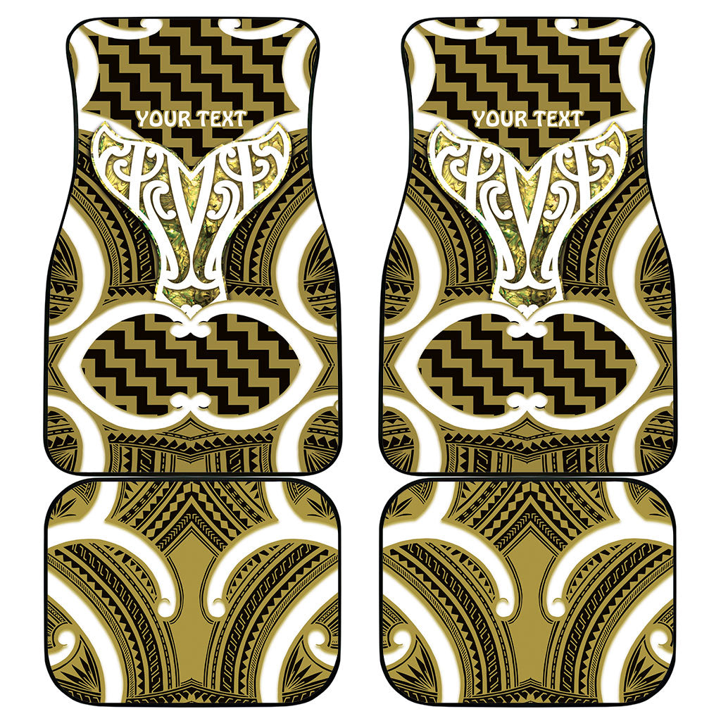 Aotearoa Atua Tangaroa Personalised Car Mats God Of The Sea Maori Whale Tail Yellow