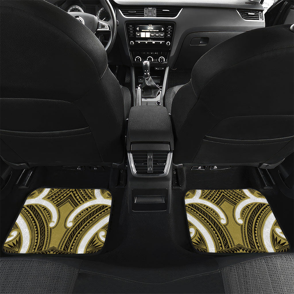 Aotearoa Atua Tangaroa Personalised Car Mats God Of The Sea Maori Whale Tail Yellow