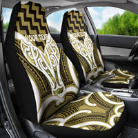 Aotearoa Atua Tangaroa Personalised Car Seat Cover God Of The Sea Maori Whale Tail Yellow