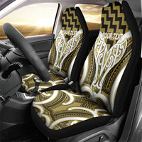Aotearoa Atua Tangaroa Personalised Car Seat Cover God Of The Sea Maori Whale Tail Yellow