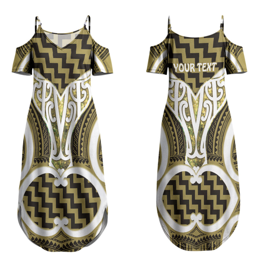 Aotearoa Atua Tangaroa Personalised Couples Matching Summer Maxi Dress and Hawaiian Shirt God Of The Sea Maori Whale Tail Yellow