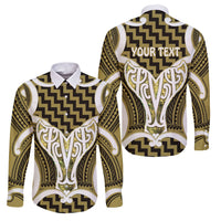 Aotearoa Atua Tangaroa Personalised Family Matching Off Shoulder Maxi Dress and Hawaiian Shirt God Of The Sea Maori Whale Tail Yellow