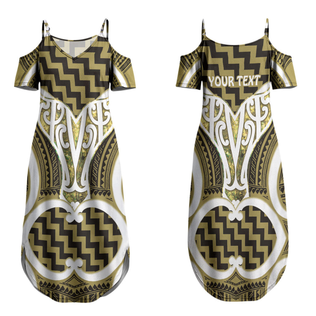 Aotearoa Atua Tangaroa Personalised Family Matching Summer Maxi Dress and Hawaiian Shirt God Of The Sea Maori Whale Tail Yellow