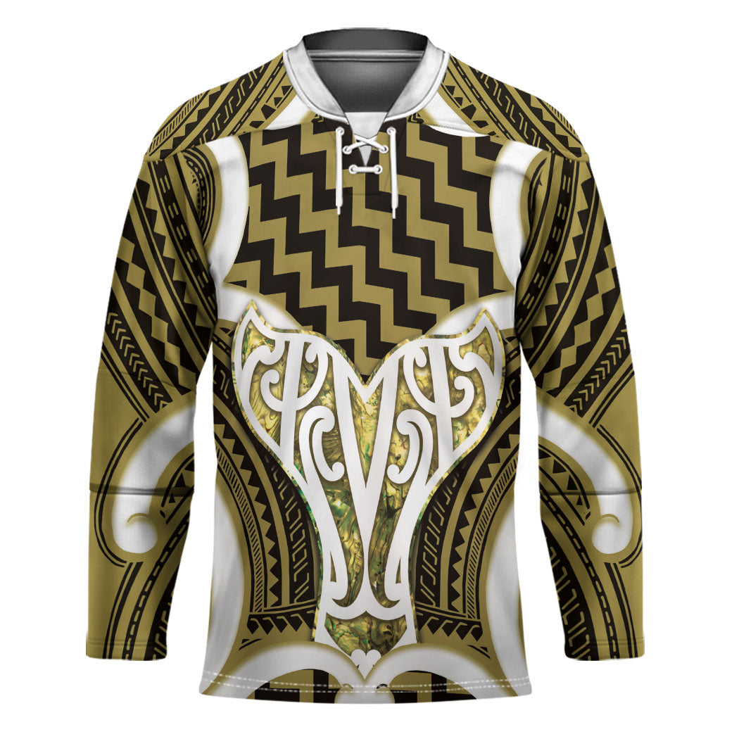 Aotearoa Atua Tangaroa Personalised Hockey Jersey God Of The Sea Maori Whale Tail Yellow