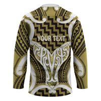 Aotearoa Atua Tangaroa Personalised Hockey Jersey God Of The Sea Maori Whale Tail Yellow