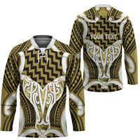 Aotearoa Atua Tangaroa Personalised Hockey Jersey God Of The Sea Maori Whale Tail Yellow