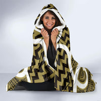 Aotearoa Atua Tangaroa Personalised Hooded Blanket God Of The Sea Maori Whale Tail Yellow