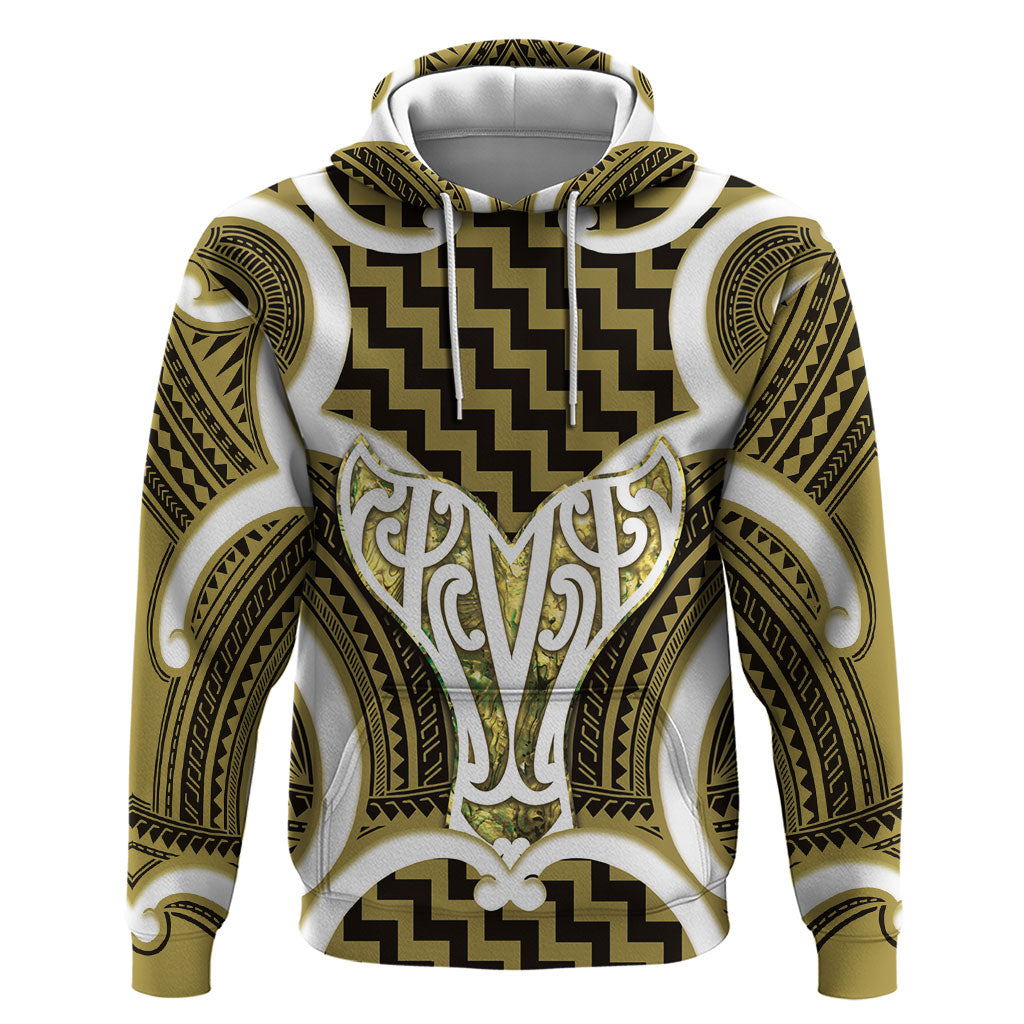 Aotearoa Atua Tangaroa Personalised Hoodie God Of The Sea Maori Whale Tail Yellow