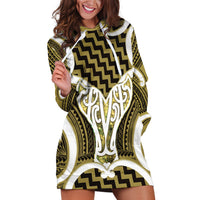 Aotearoa Atua Tangaroa Personalised Hoodie Dress God Of The Sea Maori Whale Tail Yellow