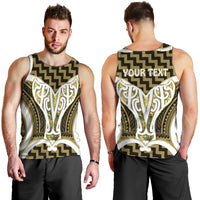 Aotearoa Atua Tangaroa Personalised Men Tank Top God Of The Sea Maori Whale Tail Yellow