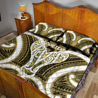 Aotearoa Atua Tangaroa Personalised Quilt Bed Set God Of The Sea Maori Whale Tail Yellow