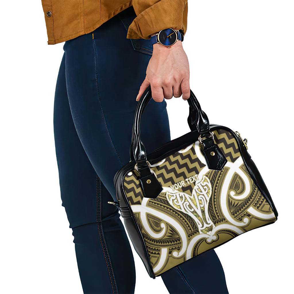 Aotearoa Atua Tangaroa Personalised Shoulder Handbag God Of The Sea Maori Whale Tail Yellow