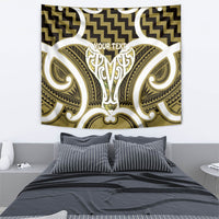 Aotearoa Atua Tangaroa Personalised Tapestry God Of The Sea Maori Whale Tail Yellow
