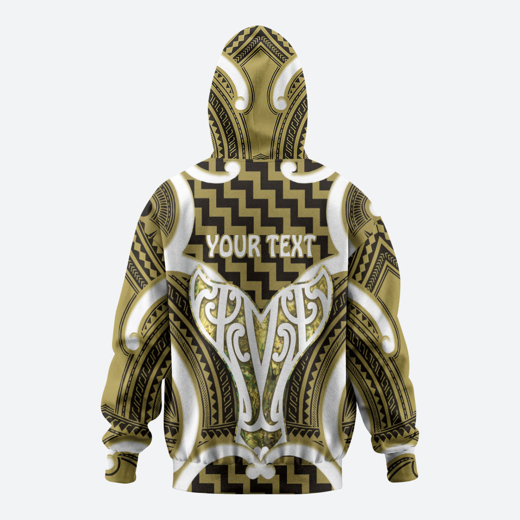 Aotearoa Atua Tangaroa Personalised Zip Hoodie God Of The Sea Maori Whale Tail Yellow