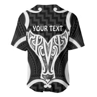 Aotearoa Atua Tangaroa Personalised Baseball Jersey God Of The Sea Maori Whale Tail Black