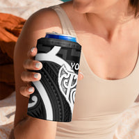 Aotearoa Atua Tangaroa Personalised 4 in 1 Can Cooler Tumbler God Of The Sea Maori Whale Tail Black