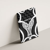 Aotearoa Atua Tangaroa Personalised Canvas Wall Art God Of The Sea Maori Whale Tail Black