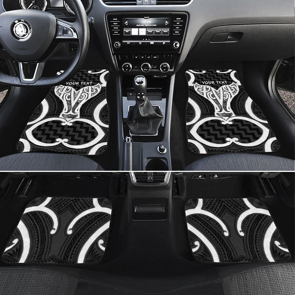 Aotearoa Atua Tangaroa Personalised Car Mats God Of The Sea Maori Whale Tail Black