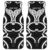 Aotearoa Atua Tangaroa Personalised Car Mats God Of The Sea Maori Whale Tail Black