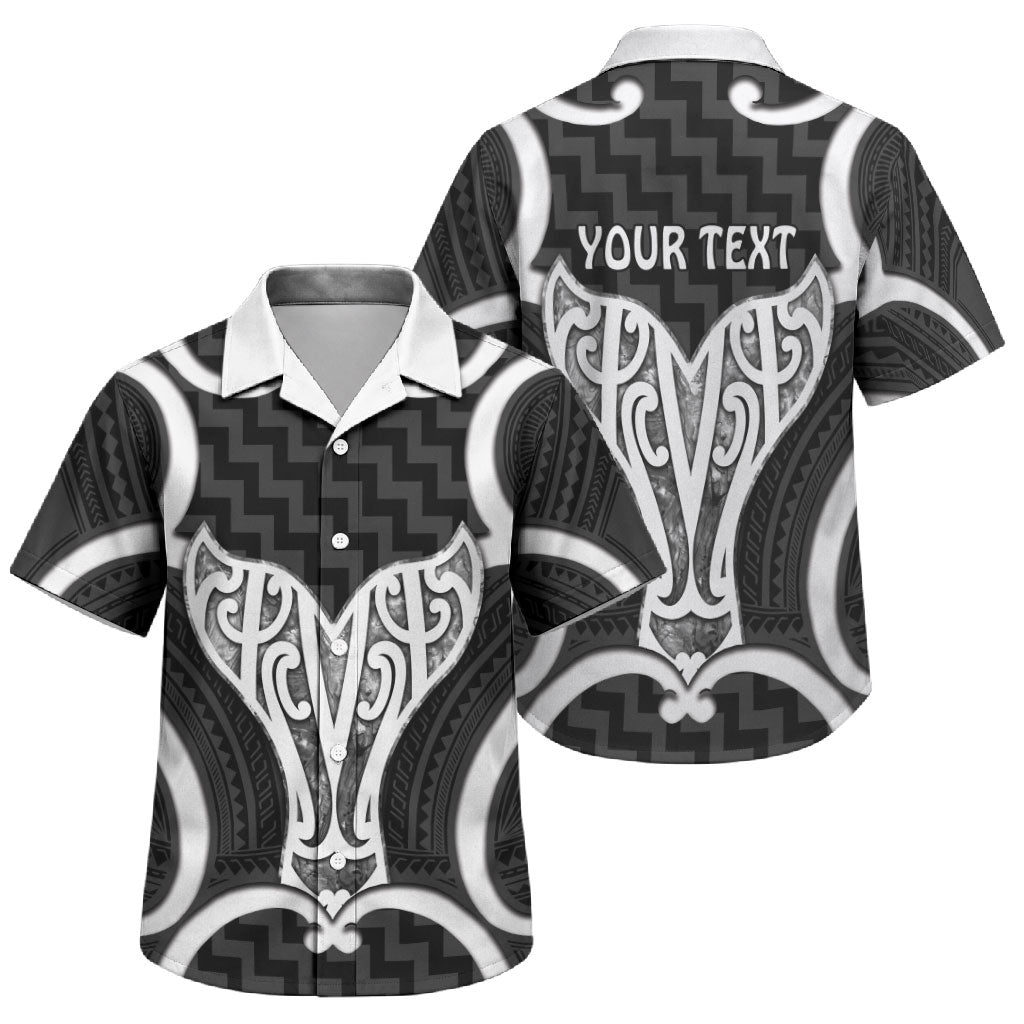 Aotearoa Atua Tangaroa Personalised Family Matching Off Shoulder Maxi Dress and Hawaiian Shirt God Of The Sea Maori Whale Tail Black