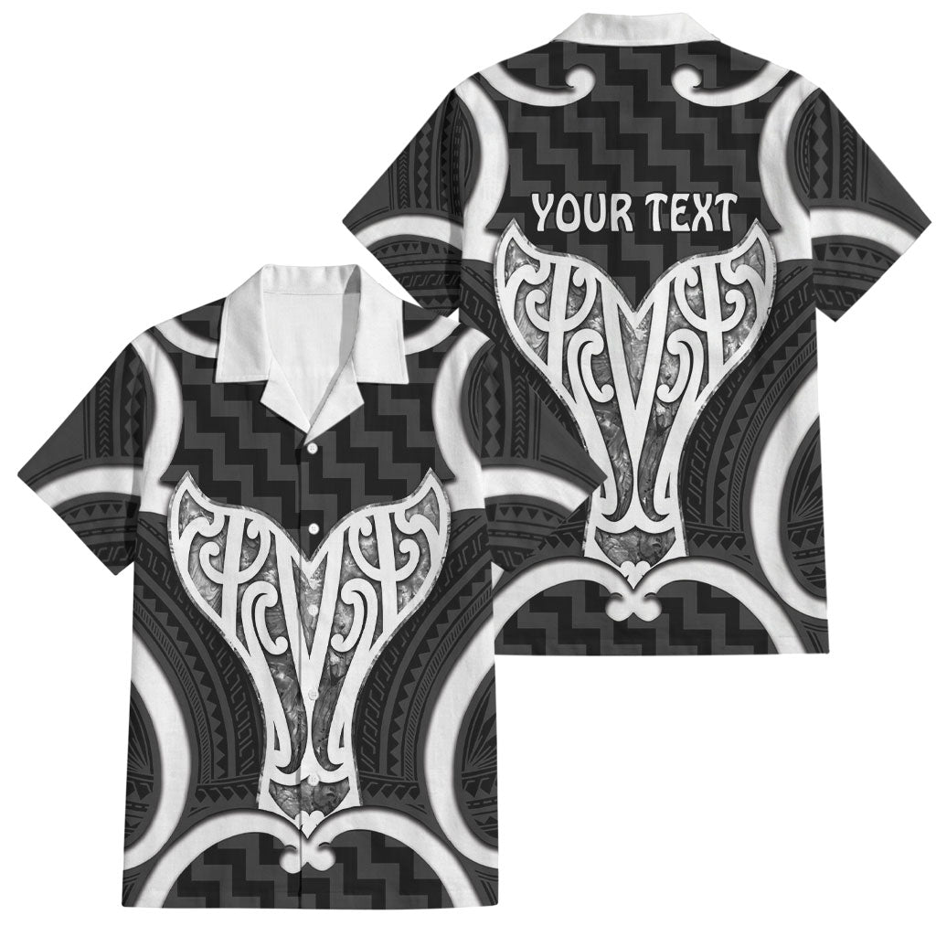 Aotearoa Atua Tangaroa Personalised Family Matching Puletasi and Hawaiian Shirt God Of The Sea Maori Whale Tail Black