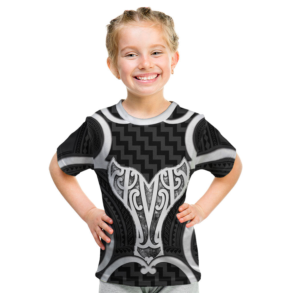 Aotearoa Atua Tangaroa Personalised Kid T Shirt God Of The Sea Maori Whale Tail Black