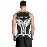 Aotearoa Atua Tangaroa Personalised Men Tank Top God Of The Sea Maori Whale Tail Black