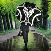 Aotearoa Atua Tangaroa Personalised Umbrella God Of The Sea Maori Whale Tail Black