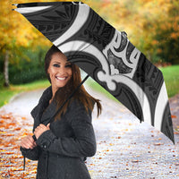 Aotearoa Atua Tangaroa Personalised Umbrella God Of The Sea Maori Whale Tail Black