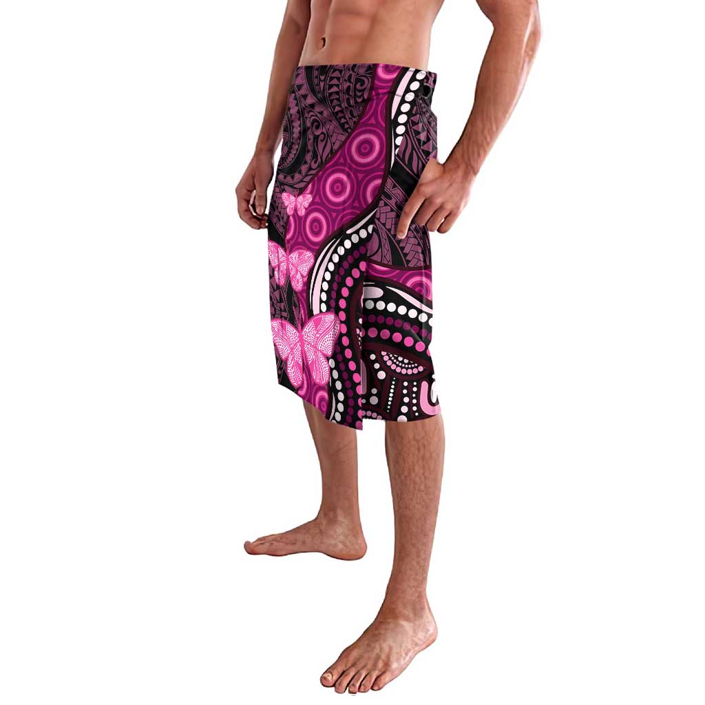 Think Pink Breast Cancer Awareness Lavalava Butterfly Aboriginal Mix Polynesian Pattern
