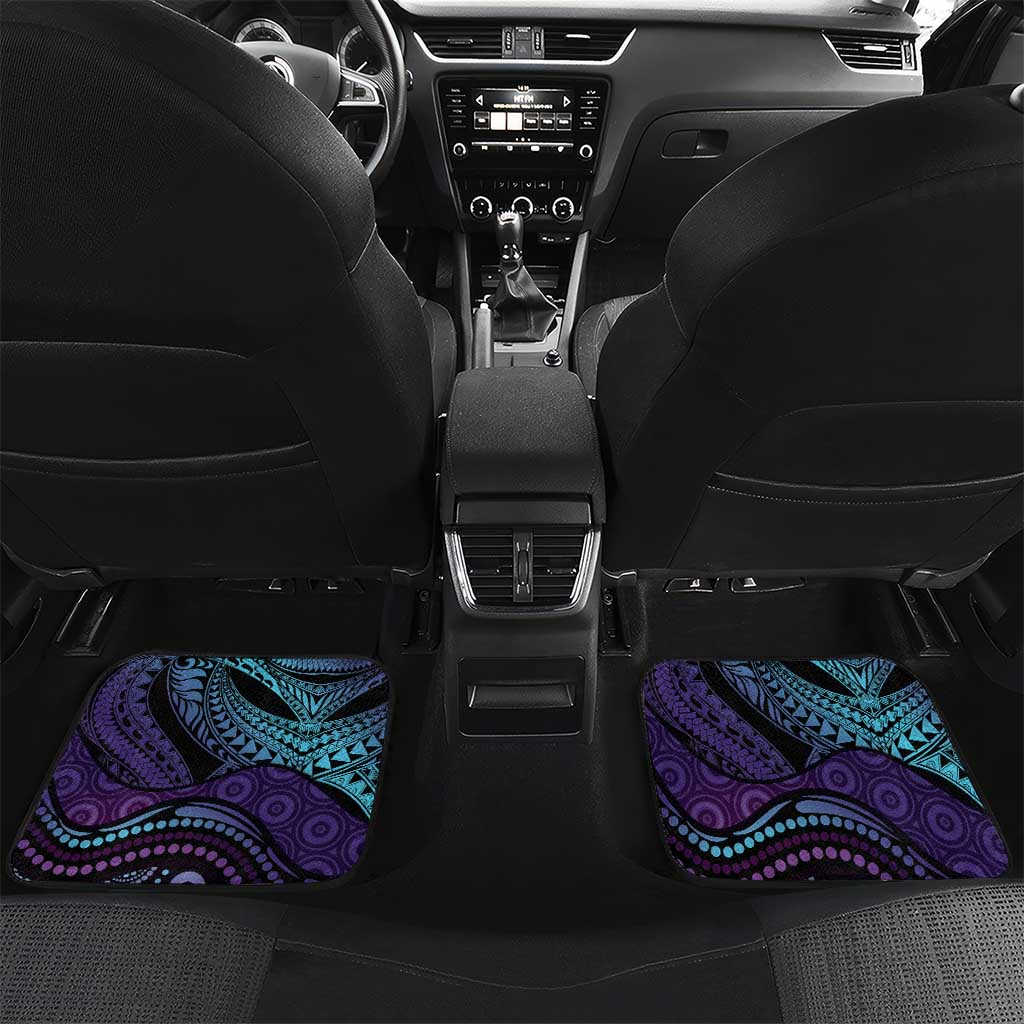 You Matter Suicide Prevention Awareness Car Mats Butterfly Aboriginal Mix Polynesian Pattern