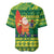 Cook Islands Christmas Baseball Jersey Surfing Santa Mere Kiritimiti - Polynesian Pride