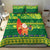 Cook Islands Christmas Bedding Set Surfing Santa Mere Kiritimiti - Polynesian Pride
