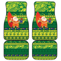 Cook Islands Christmas Car Mats Surfing Santa Mere Kiritimiti - Polynesian Pride