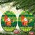 Cook Islands Christmas Ceramic Ornament Surfing Santa Mere Kiritimiti - Polynesian Pride
