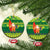 Cook Islands Christmas Ceramic Ornament Surfing Santa Mere Kiritimiti - Polynesian Pride