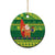 Cook Islands Christmas Ceramic Ornament Surfing Santa Mere Kiritimiti - Polynesian Pride